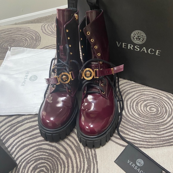 Versace | Shoes | New Versace Combat Boot Authentic Sz 4